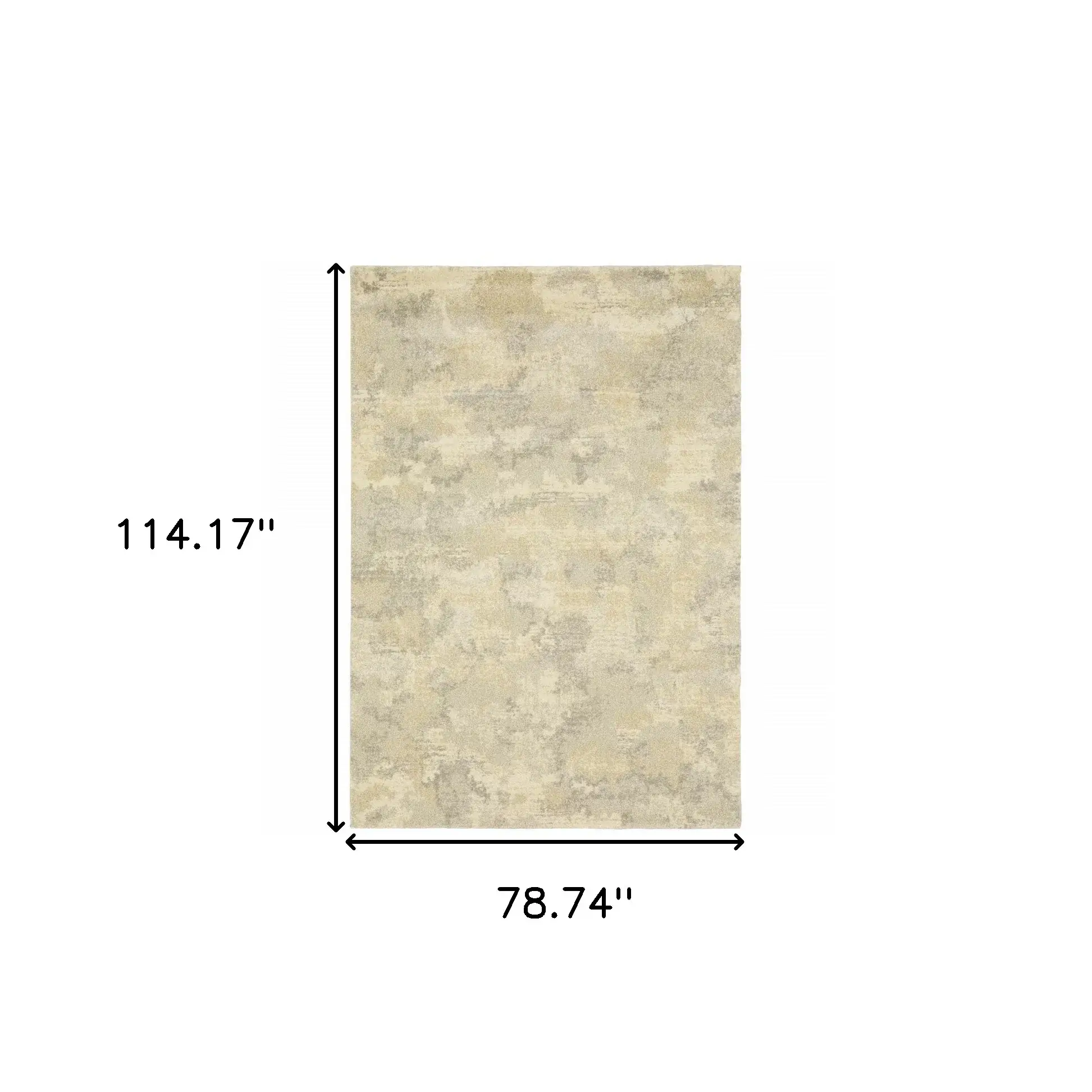 6' X 9' Grey Ivory Beige And Taupe Abstract Power Loom Stain Resistant Area Rug - Image 3
