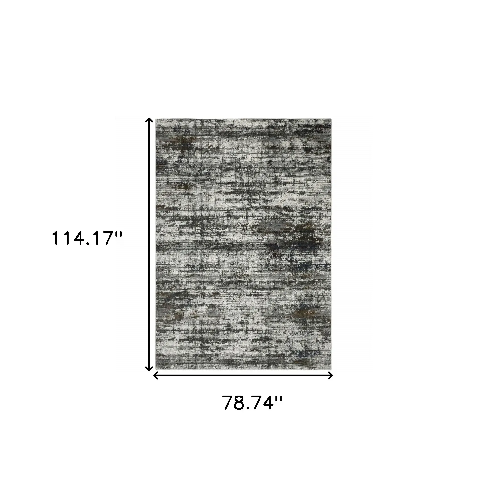 6' X 9' Ivory Charcoal Grey Blue Rust And Brown Abstract Power Loom Stain Resistant Area Rug - Image 4