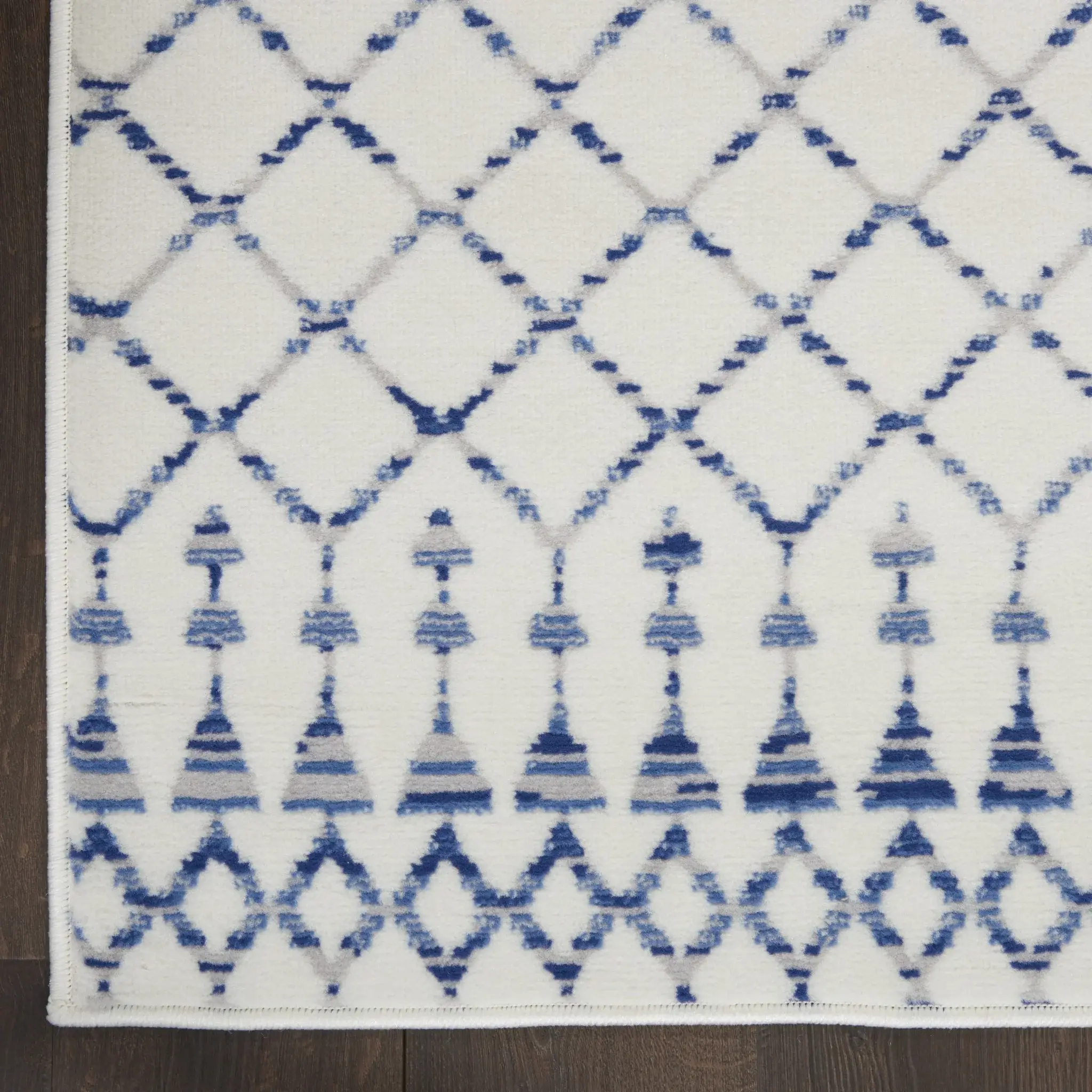 6' X 9' Ivory Geometric Berber Area Rug - Image 9