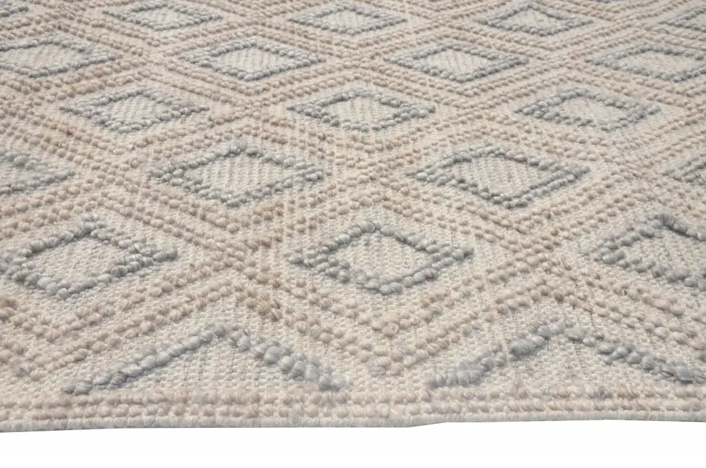6' X 9' Natural Geometric Handmade Area Rug - Image 4