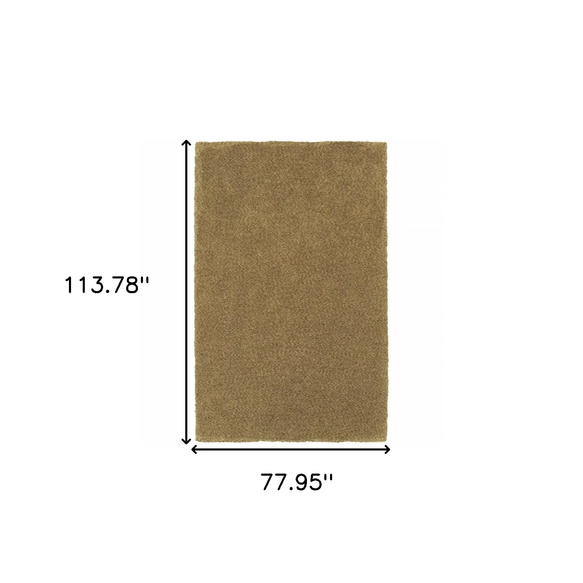 6' X 9' Rich Gold Shag Tufted Handmade Stain Resistant Area Rug - Image 3