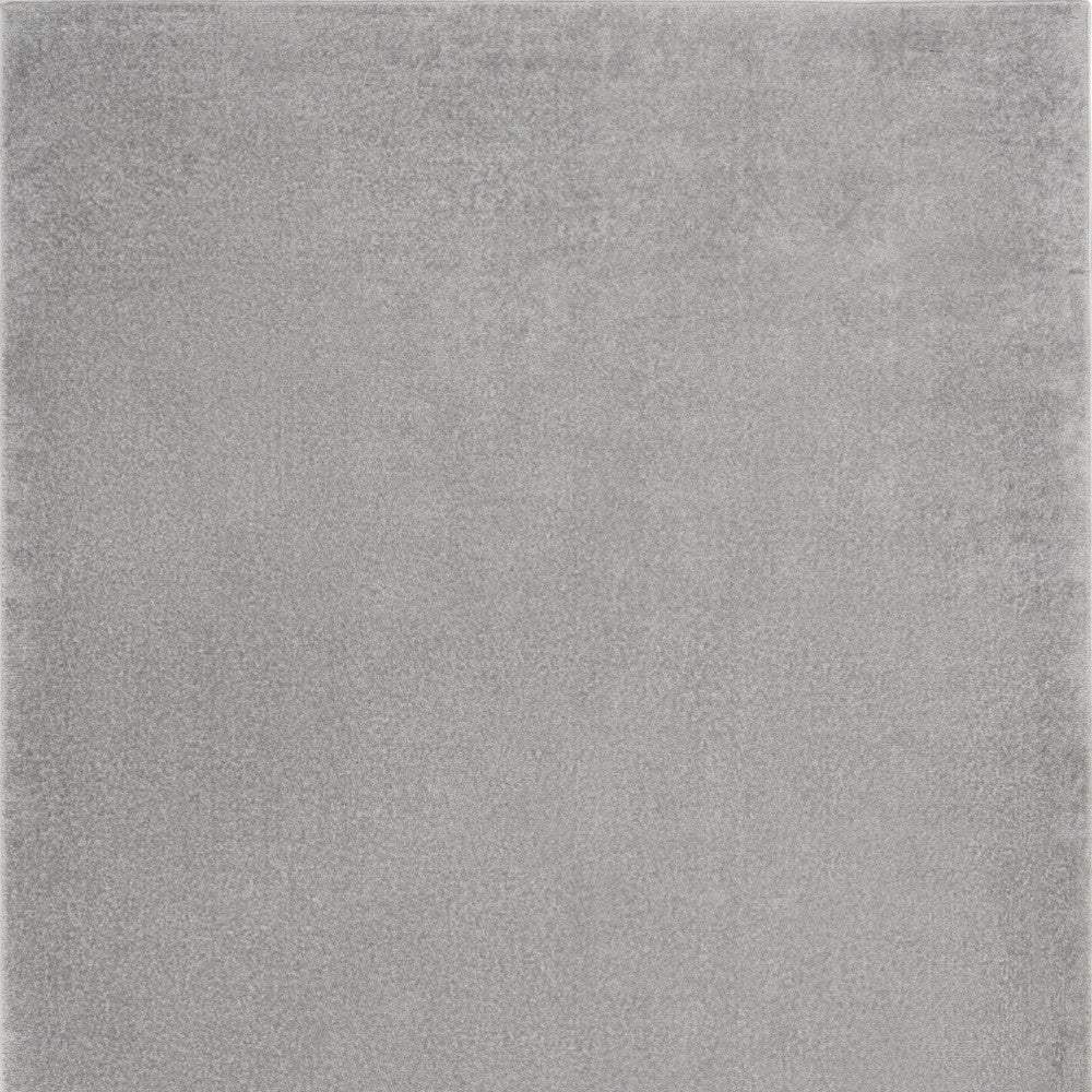 6' X 9' Silver Grey Indoor Outdoor Area Rug - Image 2