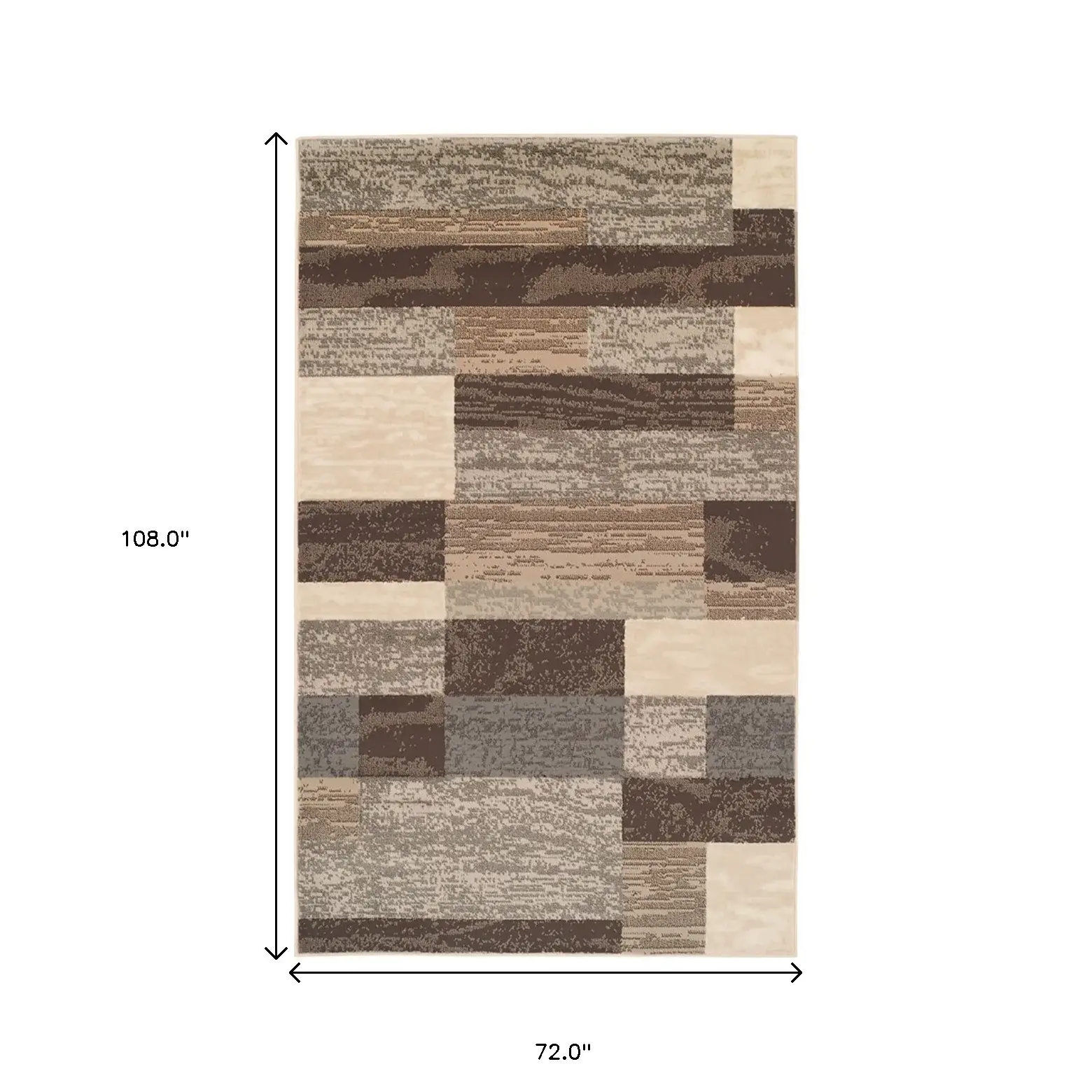 6' X 9' Slate Patchwork Power Loom Stain Resistant Area Rug - Image 2