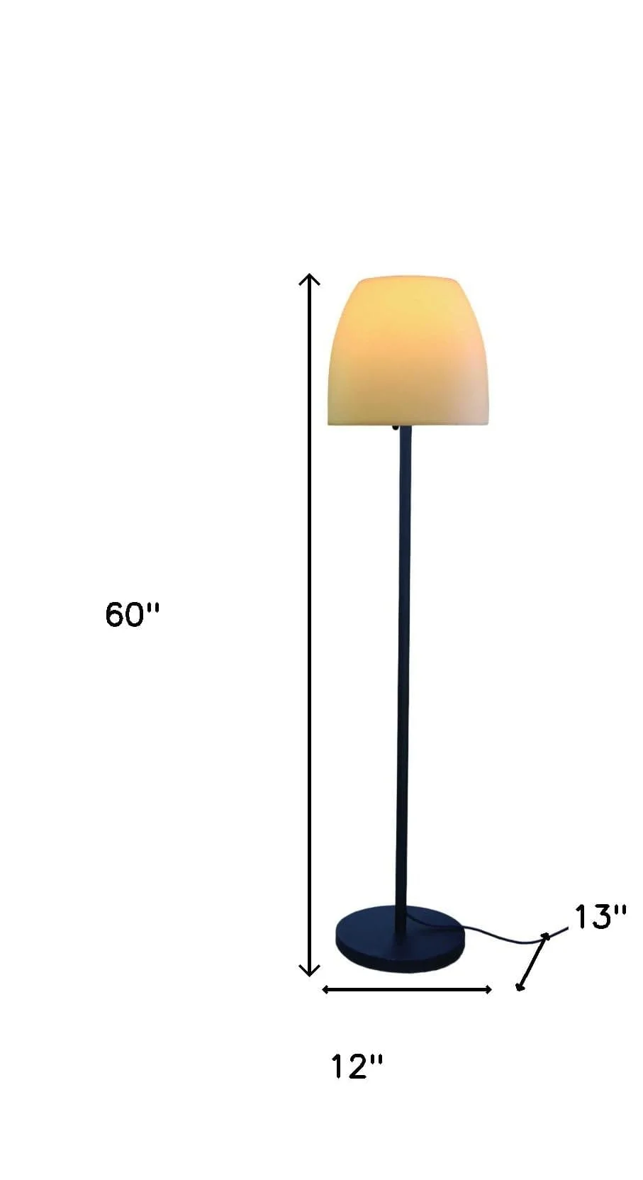 60" Traditional Shaped Floor Lamp With White Bowl Shade - Image 4