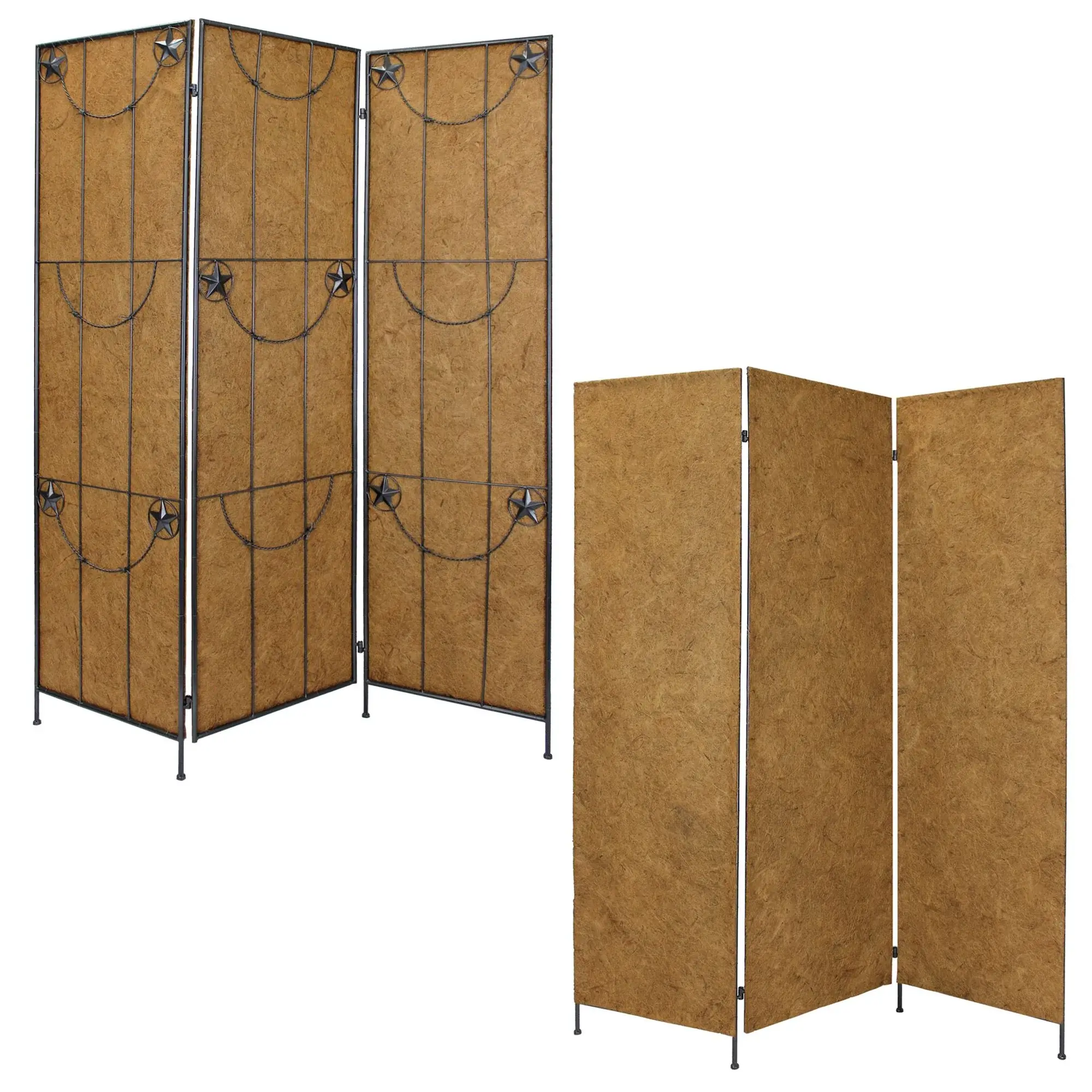60 X 72 Brown Metal Lone Star - Screen - Image 2
