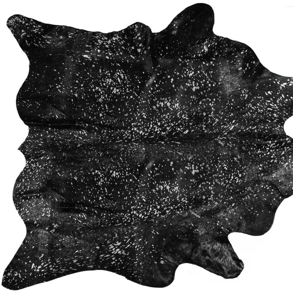 60" X 84" Black And Silver Cowhide - Area Rug - Image 5
