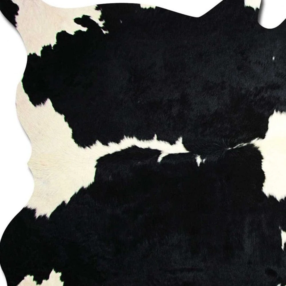 60" X 84" Black And White Cowhide - Area Rug - Image 6