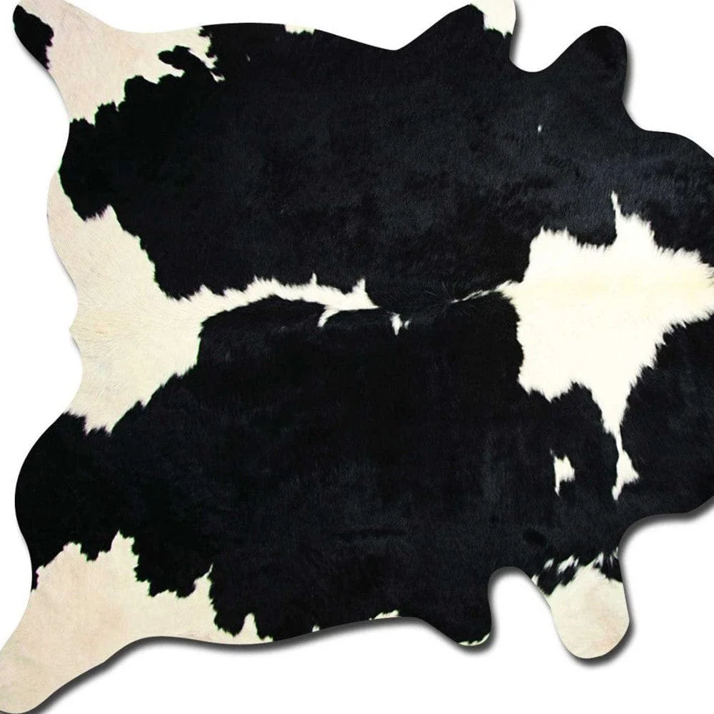 60" X 84" Black And White Cowhide - Area Rug - Image 7