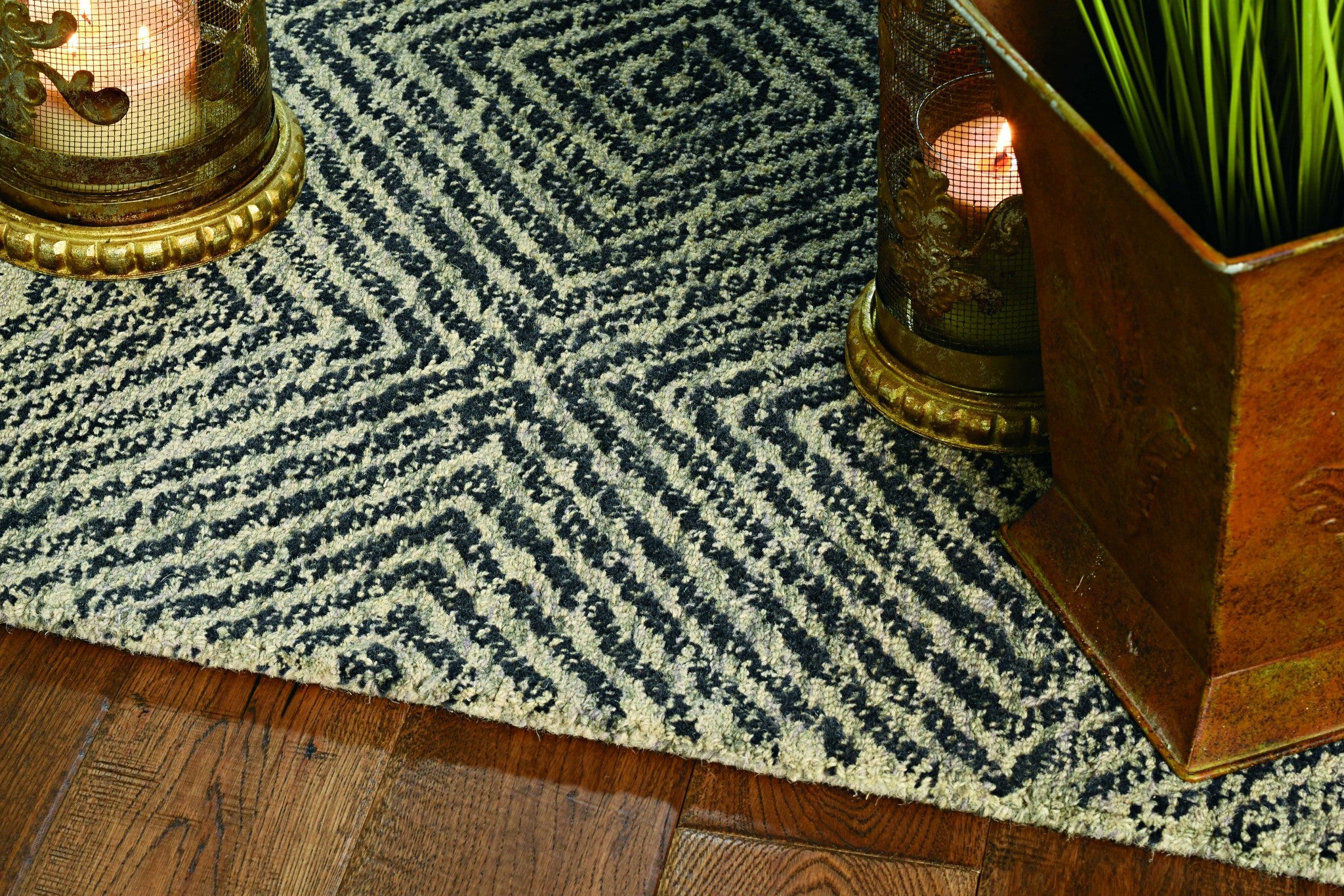 60 X 84 Blue Wool Rug - Image 7