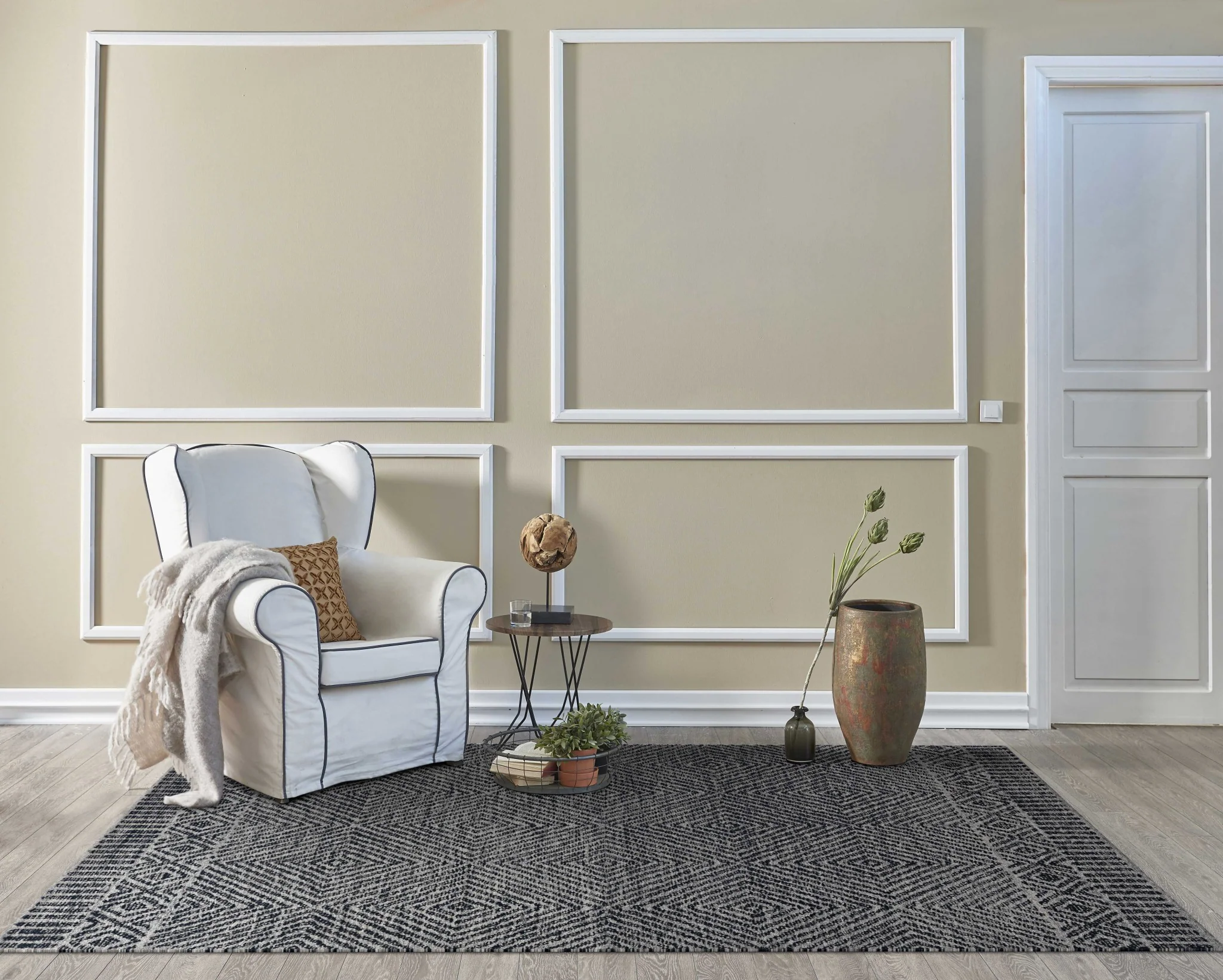 60 X 84 Blue Wool Rug - Image 8
