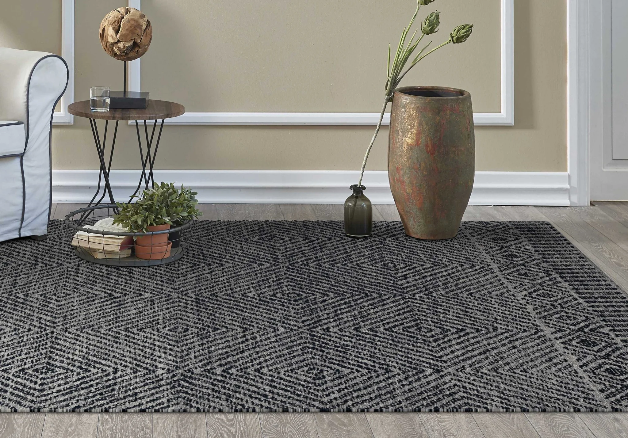 60 X 84 Blue Wool Rug - Image 9