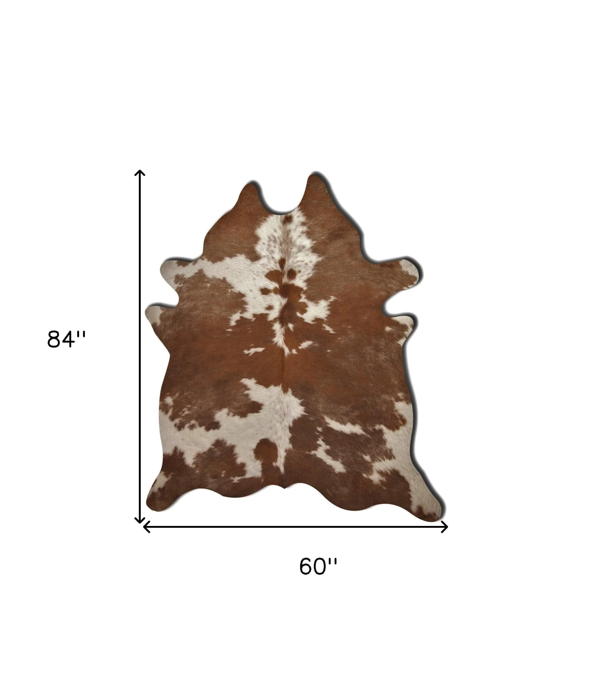 60" X 84" Brown And White Cowhide - Area Rug - Image 3