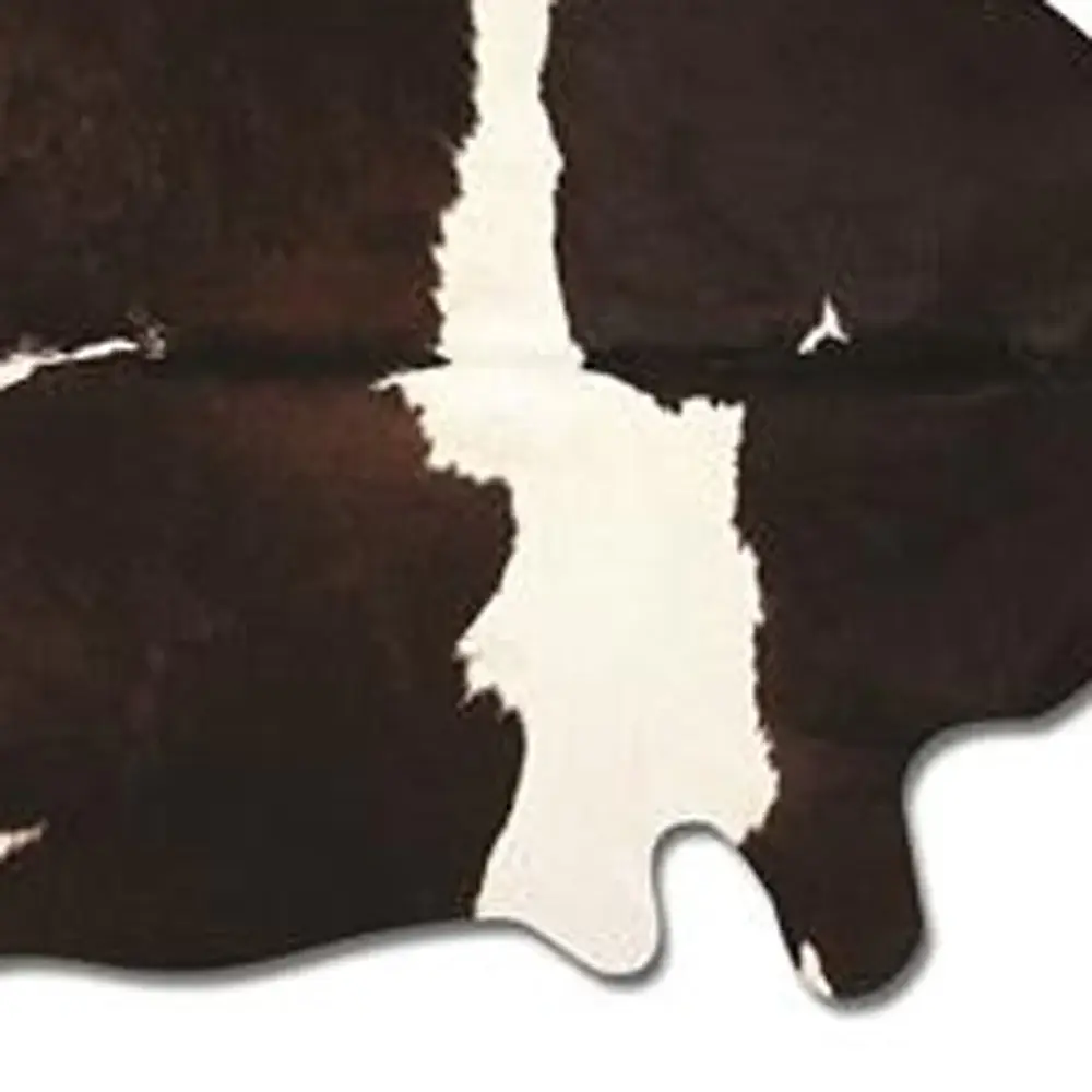 60" X 84" Chocolate And White Cowhide - Area Rug - Image 5