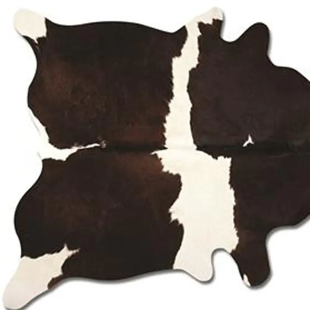 60" X 84" Chocolate And White Cowhide - Area Rug - Image 6