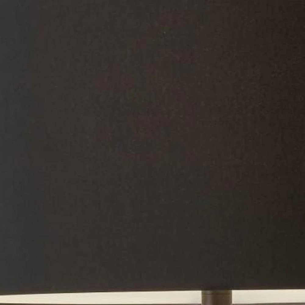 62" Black Tripod Floor Lamp With Black Drum Shade - Image 8