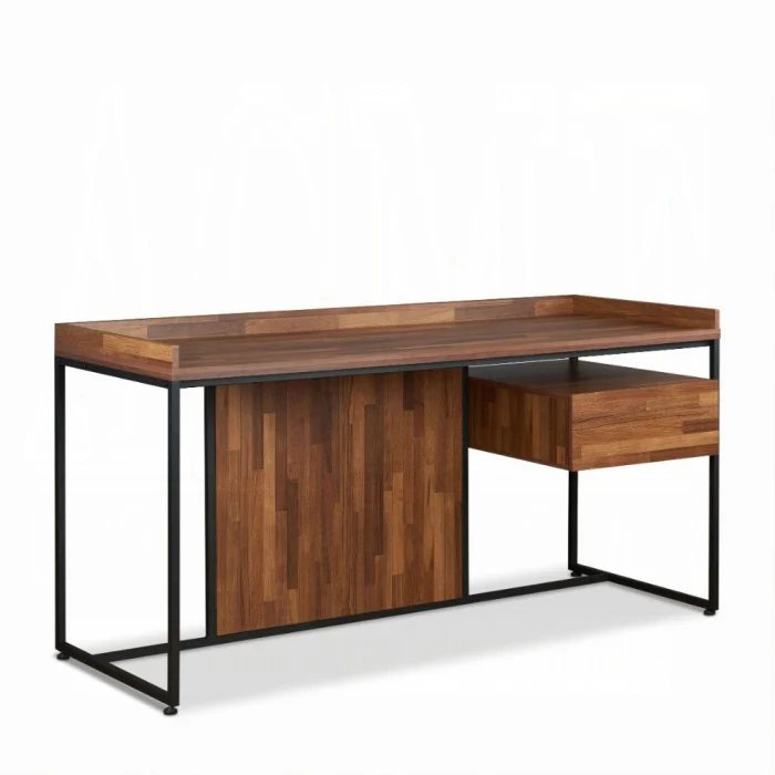 62" Brown and Black Computer Desk - Image 3