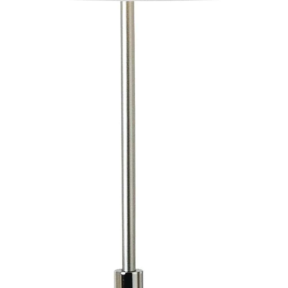 62" Chrome Traditional Shaped Floor Lamp With White Empire Shade - Image 3