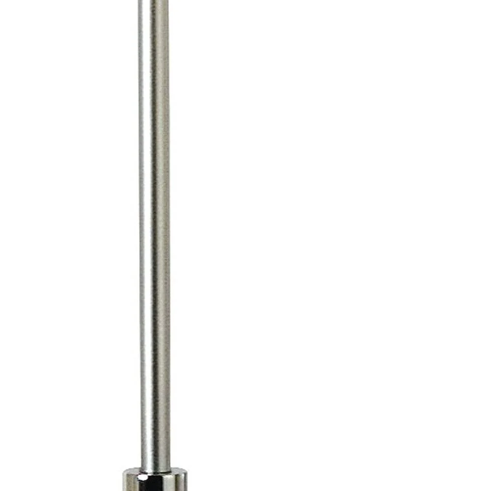 62" Chrome Traditional Shaped Floor Lamp With White Empire Shade - Image 4