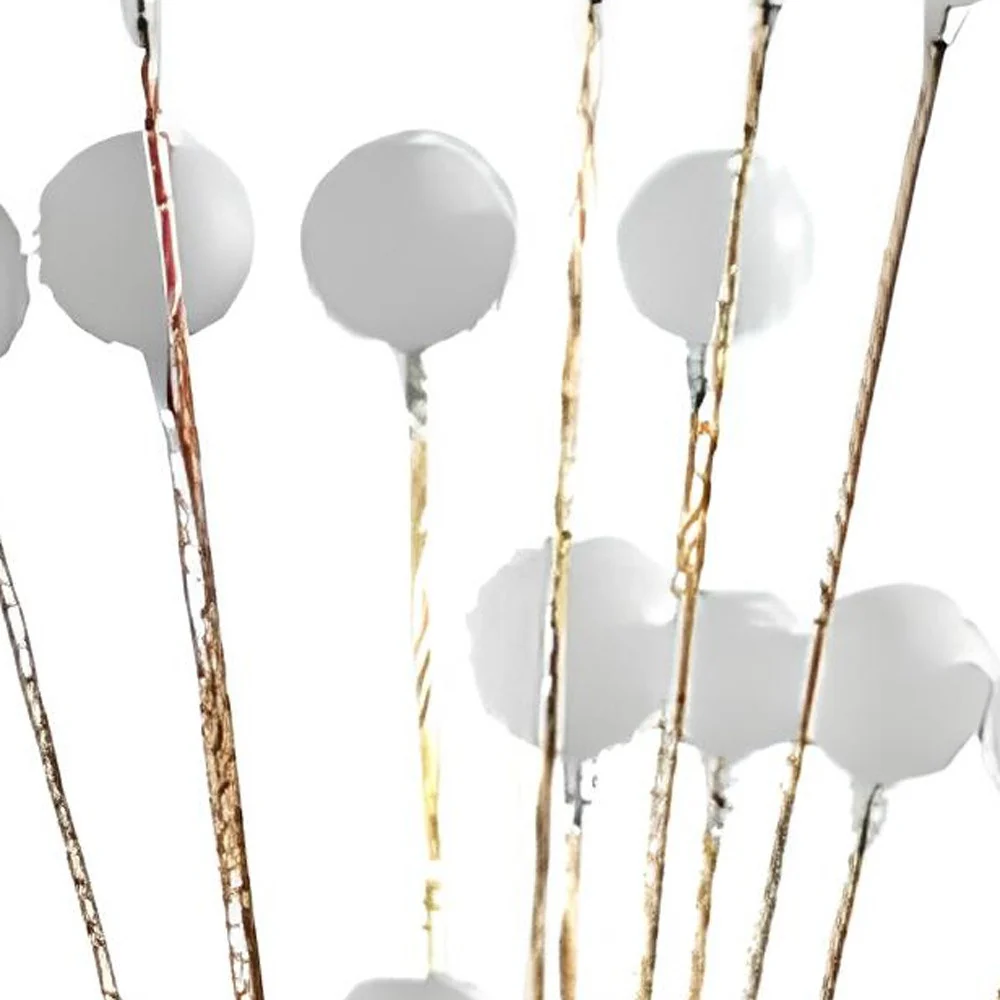 62" Golden Chrome Contemporary Multi Light LED Floor Lamp - Image 4