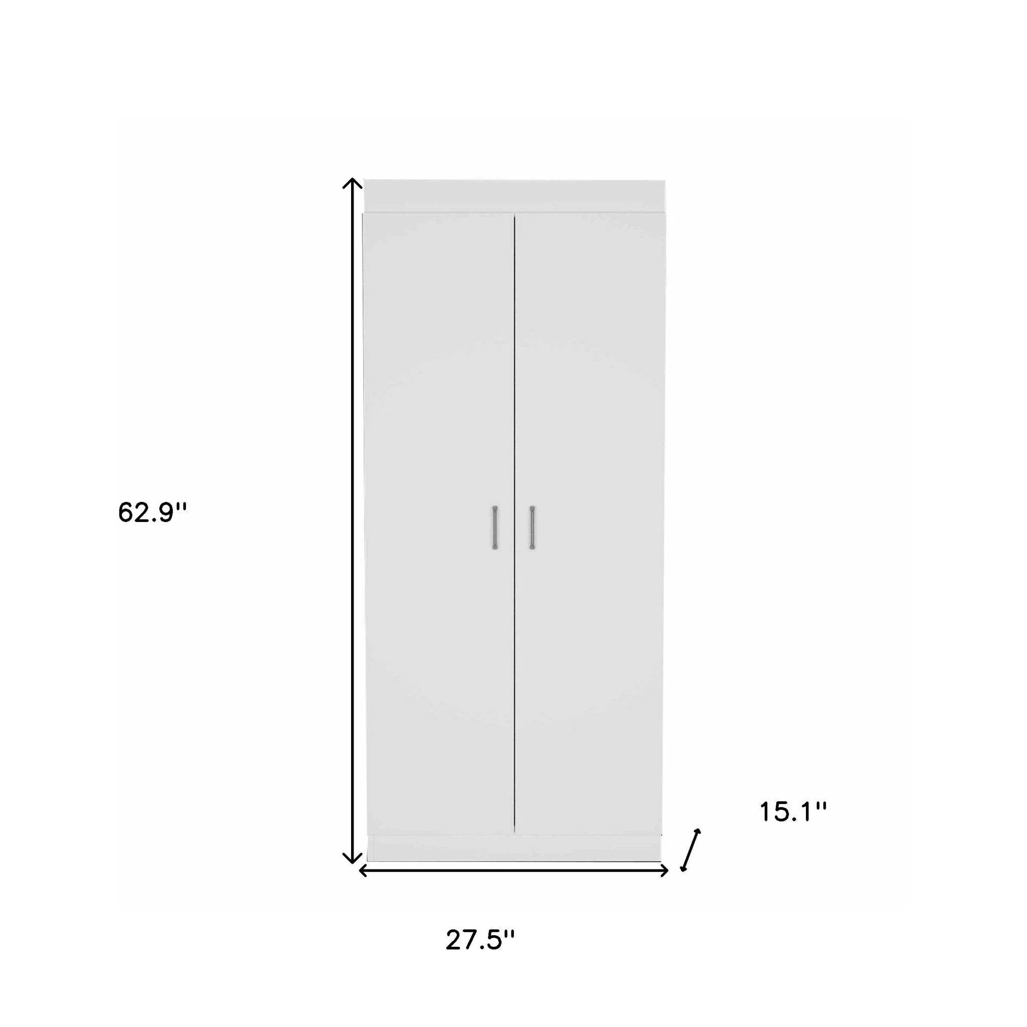63” Classic White Pantry Cabinet with Two Full Size Doors - Image 7