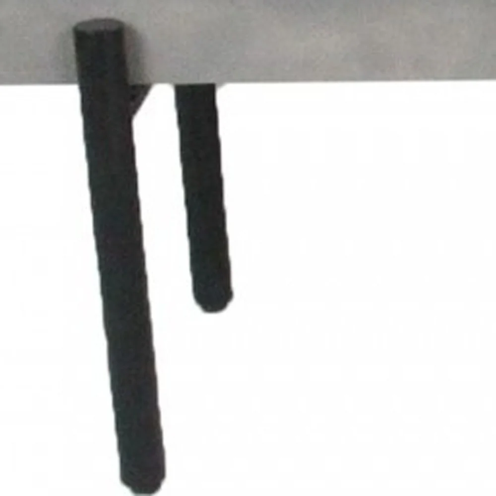 63" Gray and Black Concrete Dining Bench - Image 2