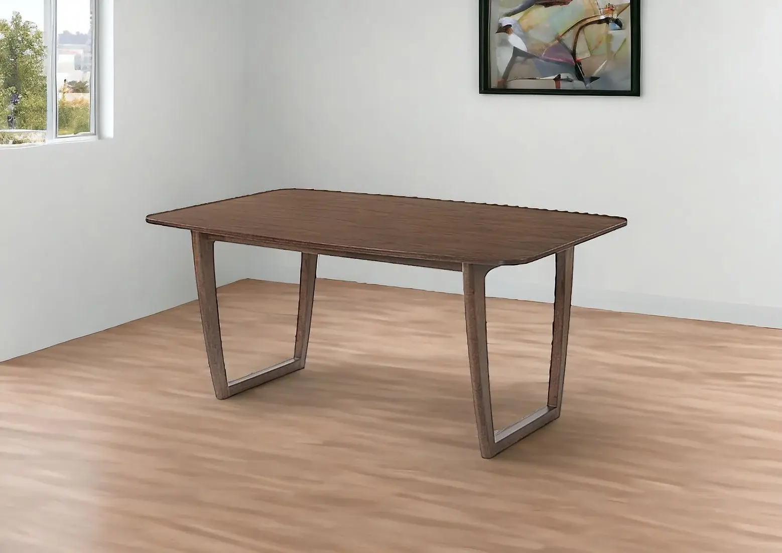 63" Walnut Rectangular Dining Table - Image 2