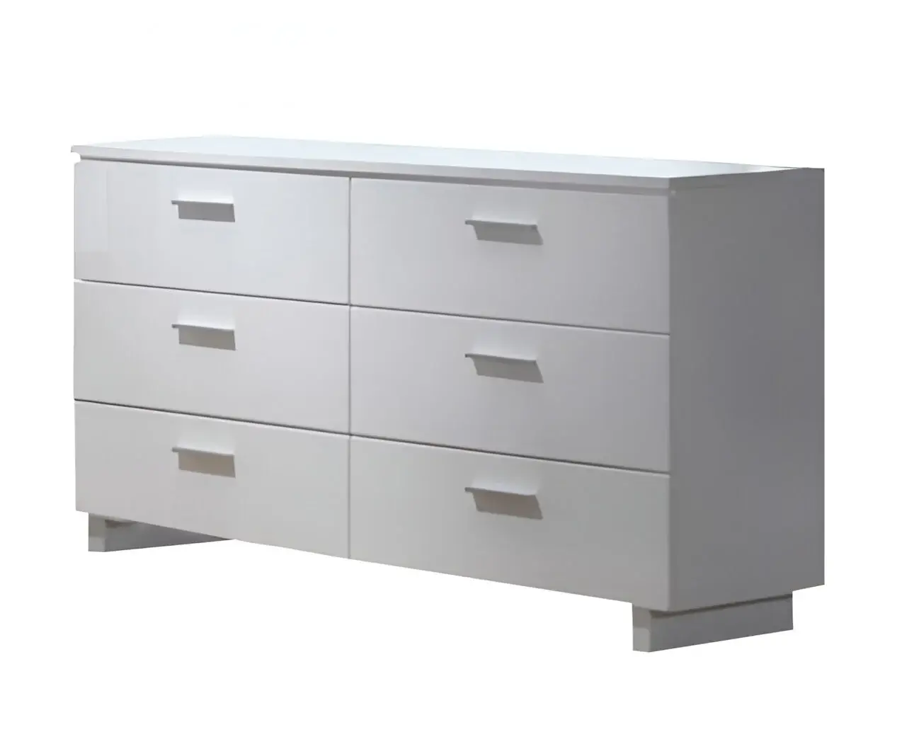 63" White Six Drawer Double Dresser - Image 2
