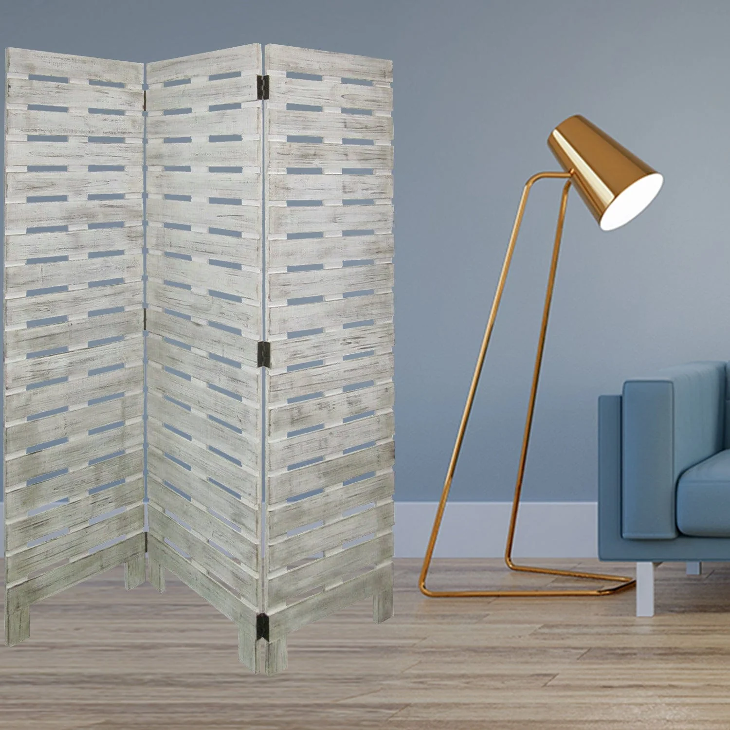 63 X 72 White Wood Garden  Screen - Image 2