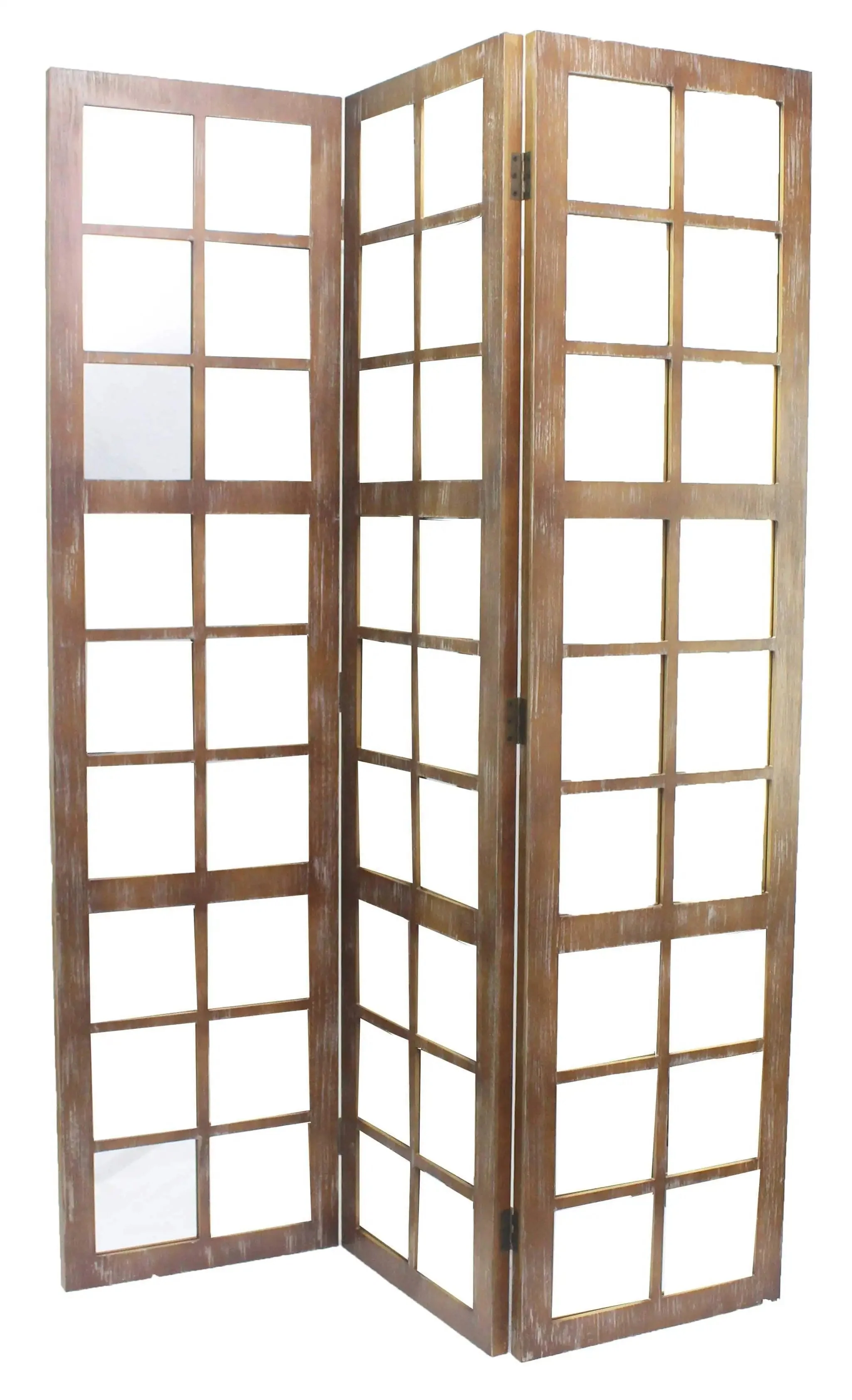 63 X 84 Brown Wood Mirror Screen - Image 2