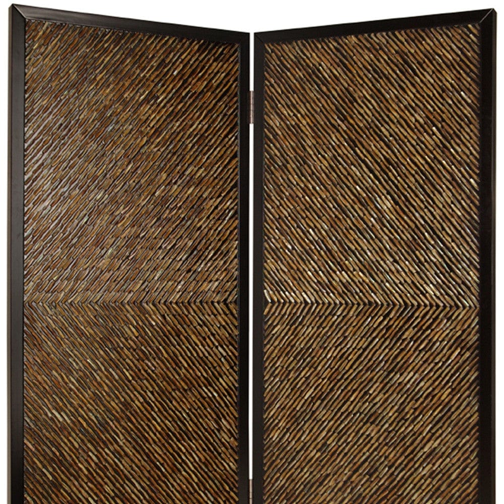 63" X 84" Multi Color Wood Screen - Image 3