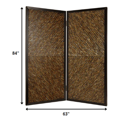 63" X 84" Multi Color Wood Screen - Image 5