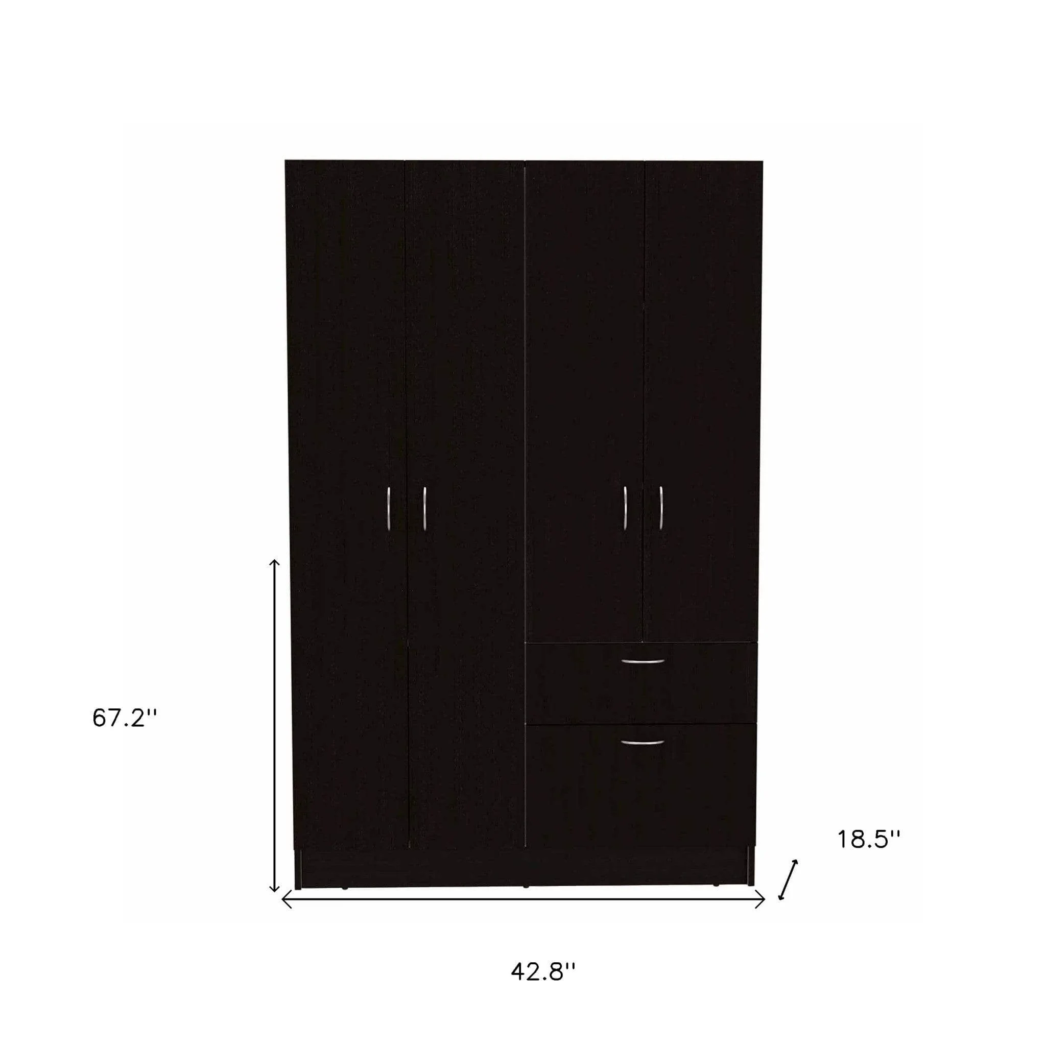 67" Black and White Single Drawer Combo Dresser - Image 7