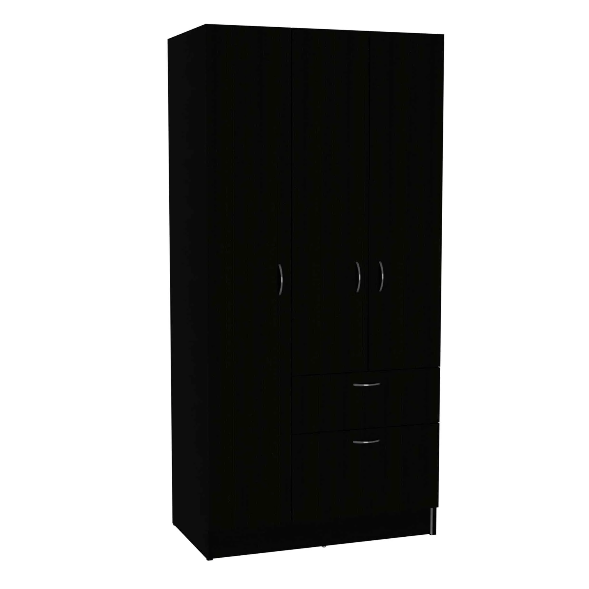67" Black and White Single Drawer Combo Dresser - Image 2