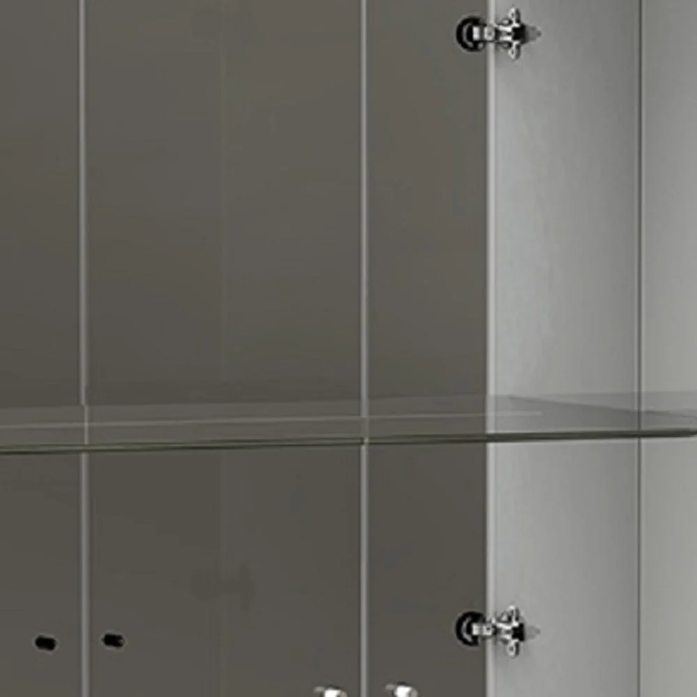 68" Silver and White Display Stand with One drawer - Image 6
