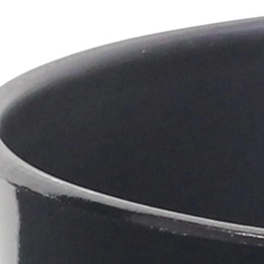 7" Black Recycled Plastic Indoor Outdoor Round Pot Planter - Image 4