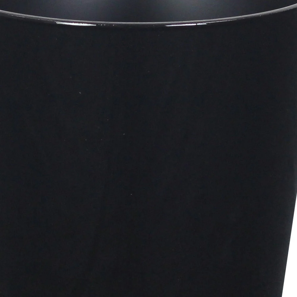 7" Black Recycled Plastic Indoor Outdoor Round Pot Planter - Image 3