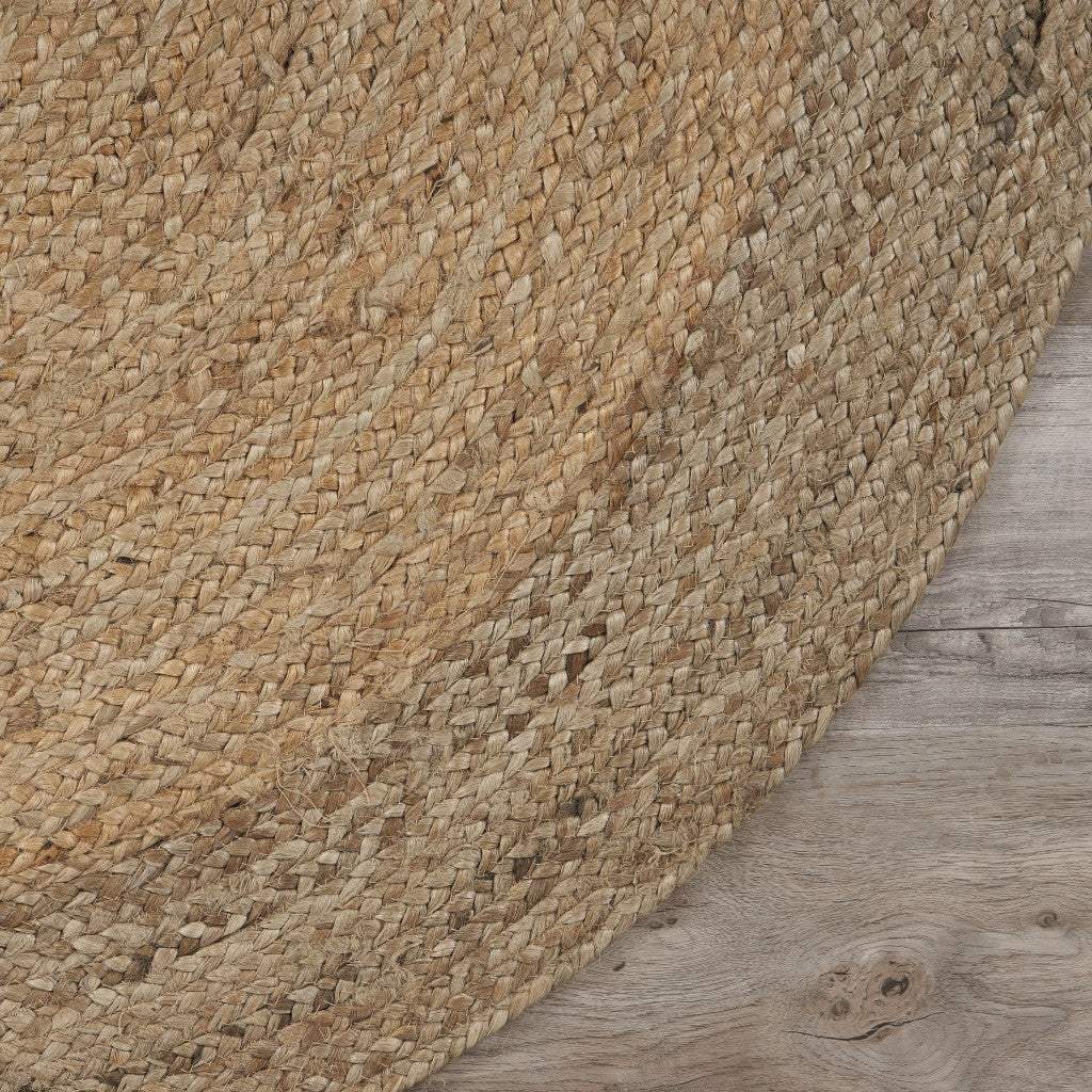 7' Natural Toned Oval Shaped Area Rug - Image 4