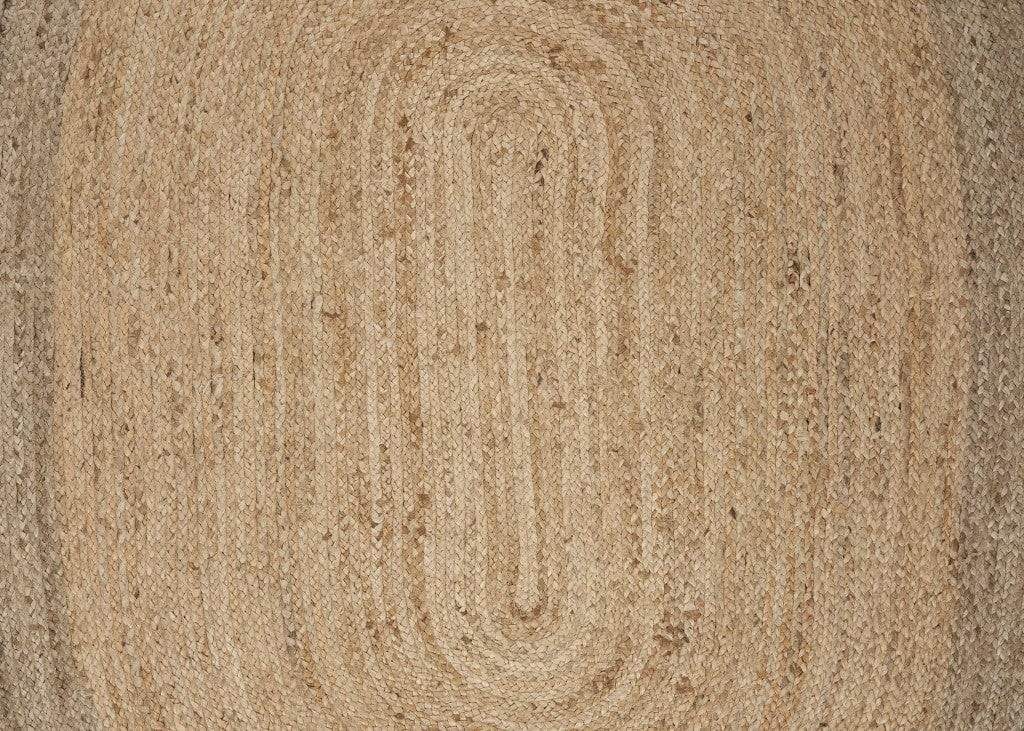 7' Natural Toned Oval Shaped Area Rug - Image 7