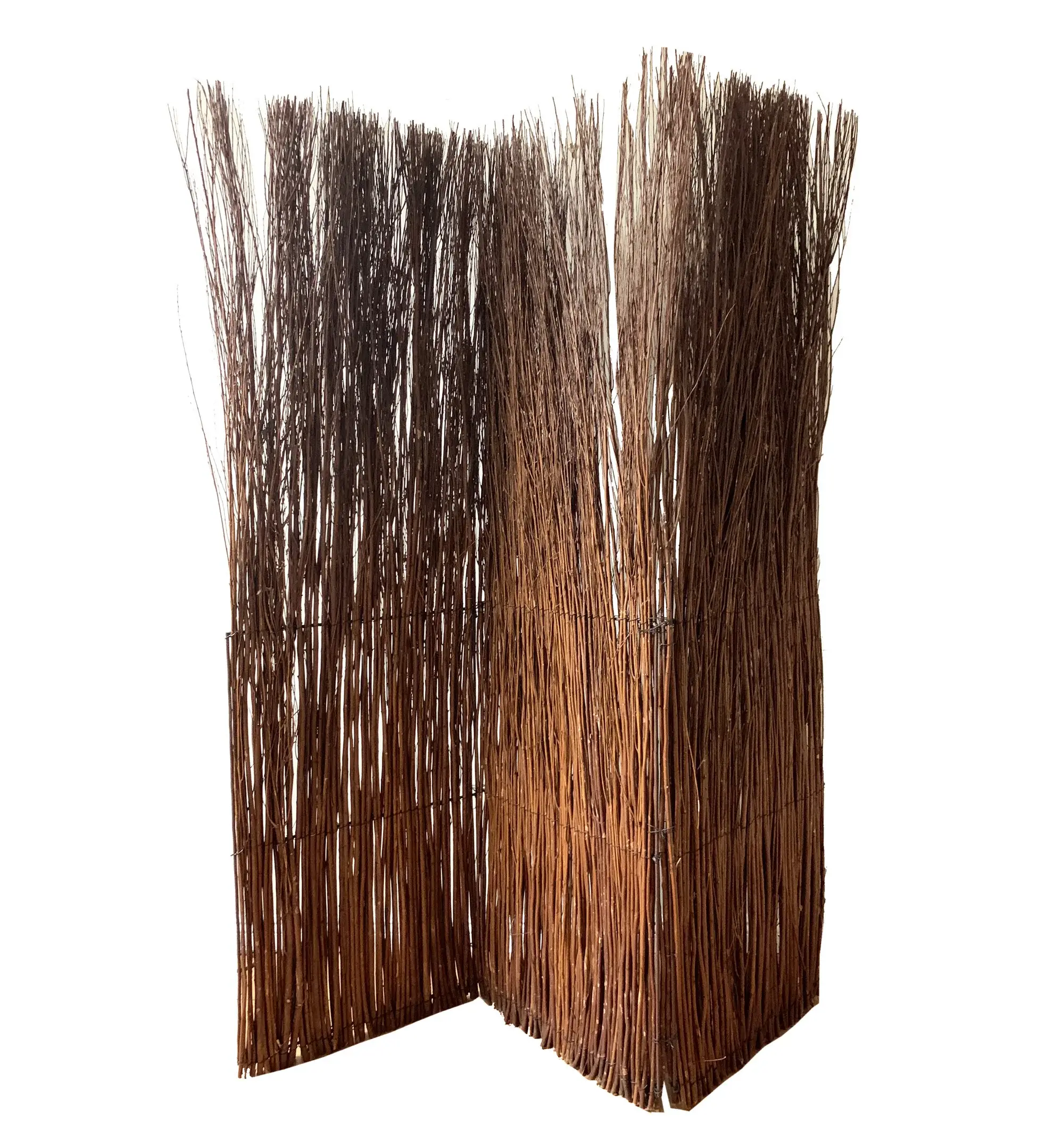 7' Rustic Willow Branch Three Panel Room Divider Screen - Image 2