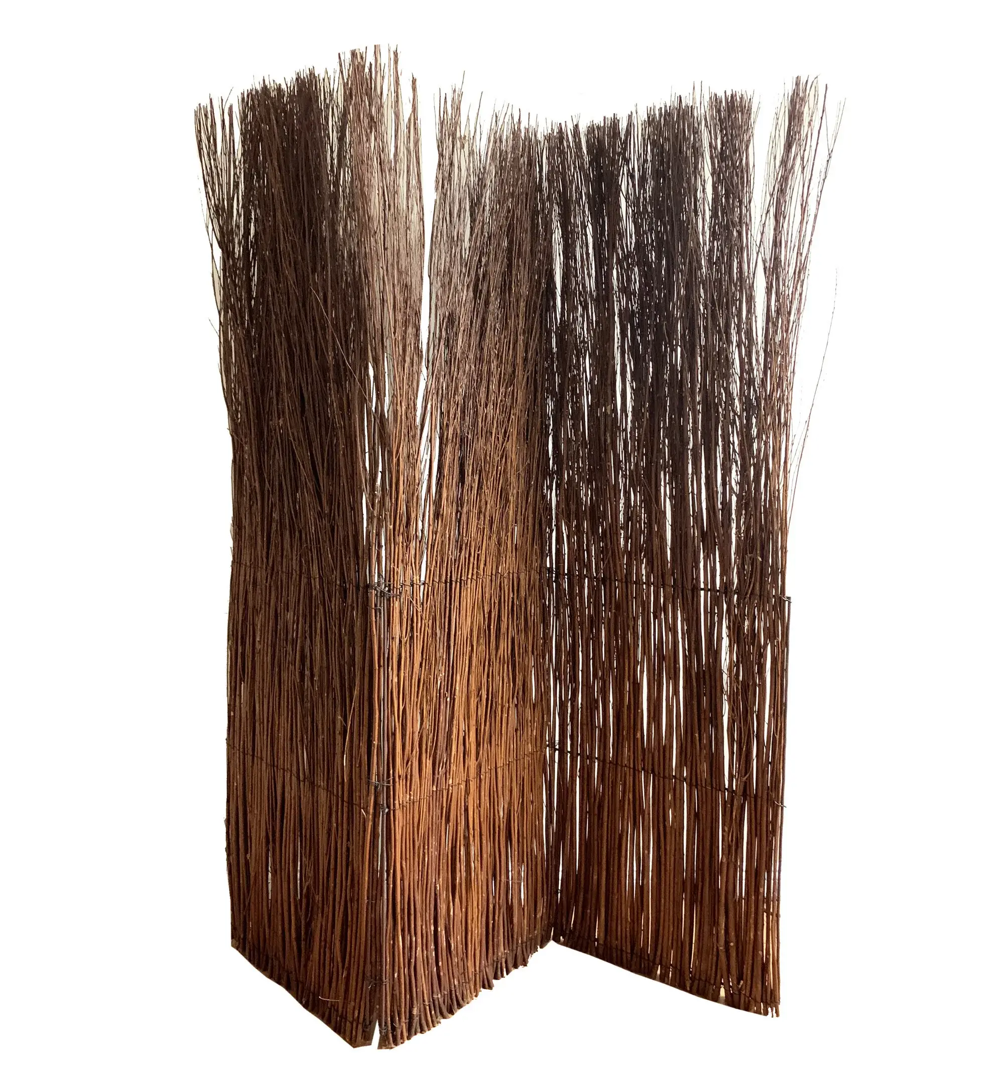 7' Rustic Willow Branch Three Panel Room Divider Screen - Image 4
