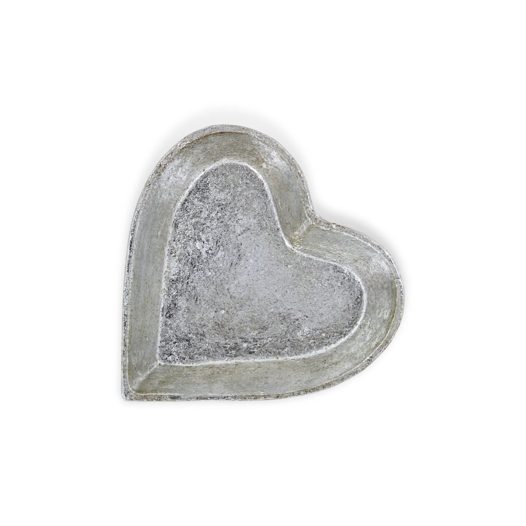 7" Silver Heart Cast Iron Handmade Vanity Tray - Image 4
