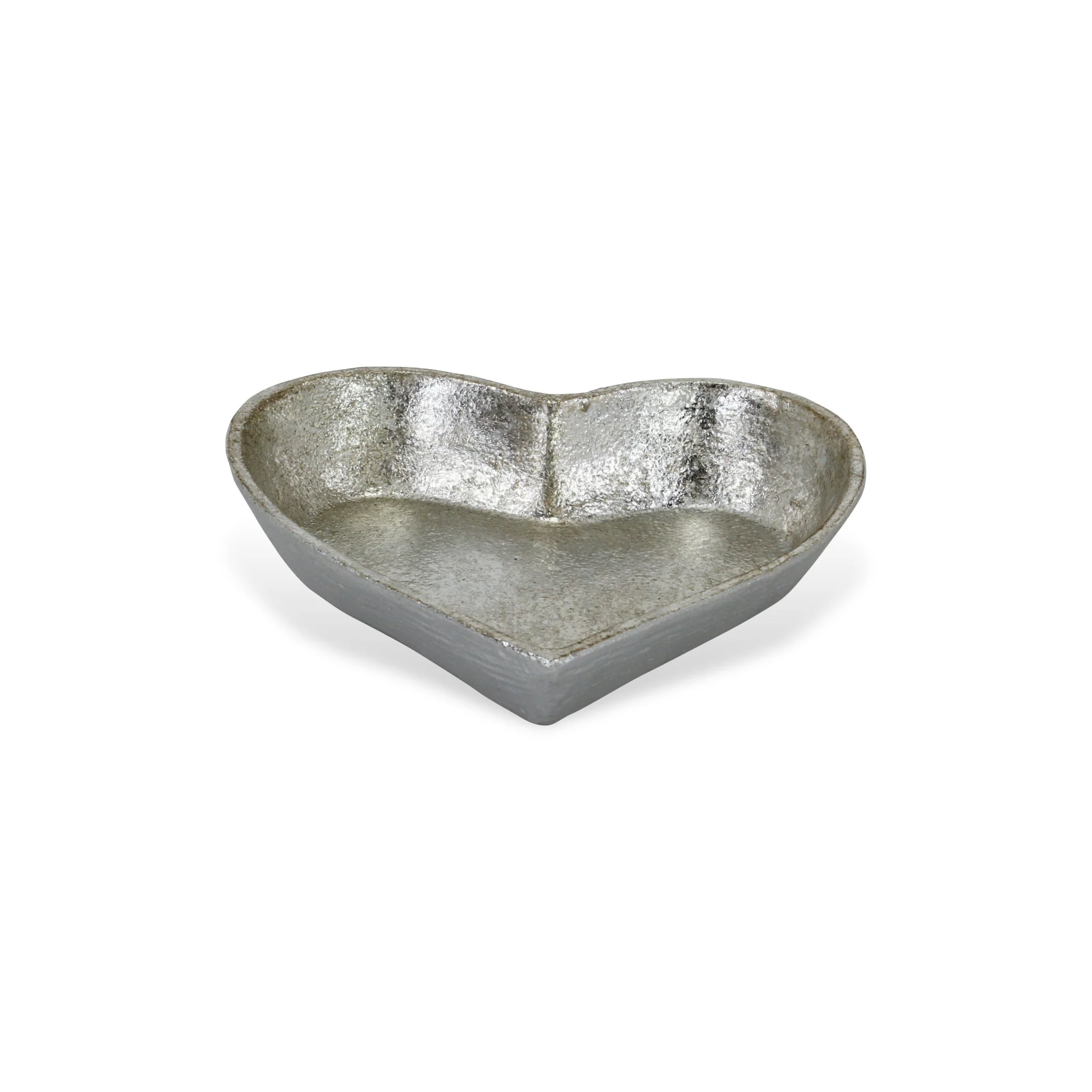7" Silver Heart Cast Iron Handmade Vanity Tray - Image 5