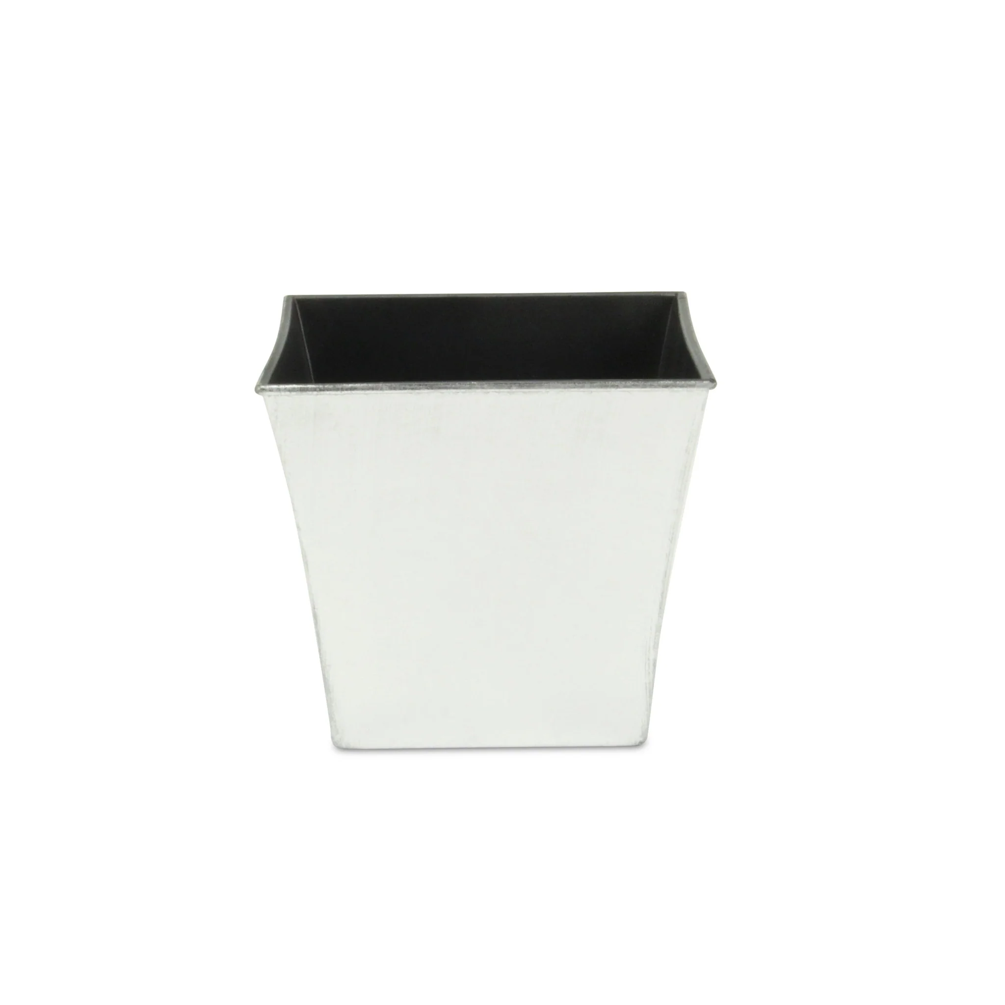 7" Silver Recycled Plastic Indoor Outdoor Rectangular Nursery Pot - Image 2