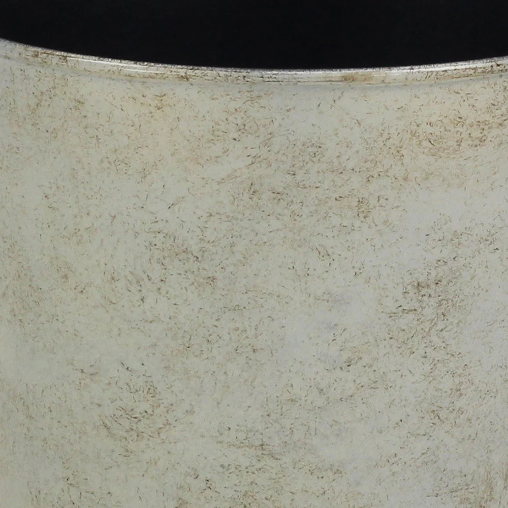7" Silver Recycled Plastic Indoor Outdoor Round Nursery Pot - Image 3