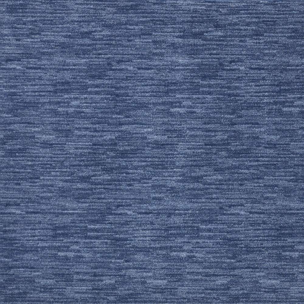 7' Square Blue Stain Resistant Indoor Outdoor Area Rug - Image 4