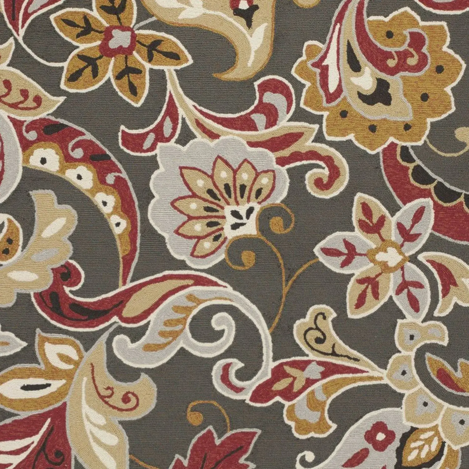7' Taupe Round Hand Tufted Area Rug With UV Protection - Image 5