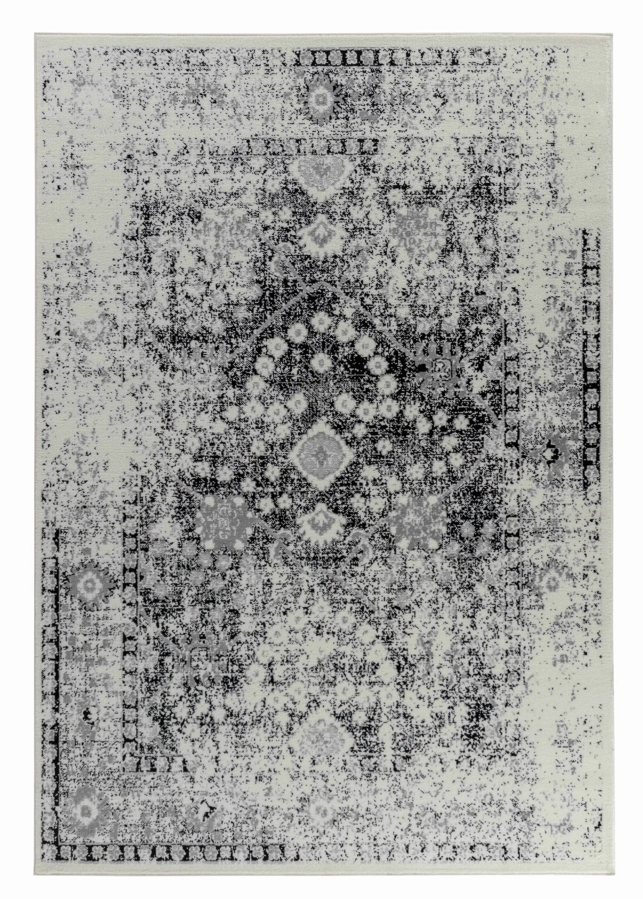 7' X 10' Black Oriental Area Rug - Image 2