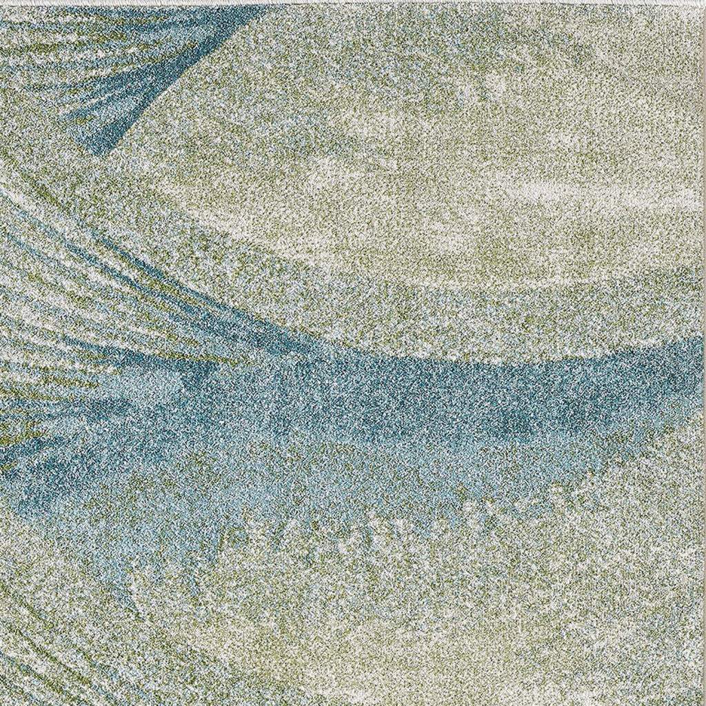 7' X 10' Blue Abstract Area Rug - Image 5
