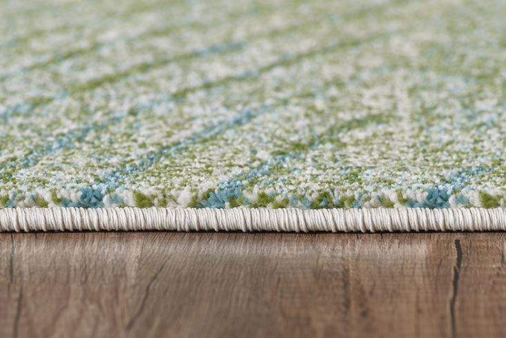 7' X 10' Blue Abstract Area Rug - Image 6