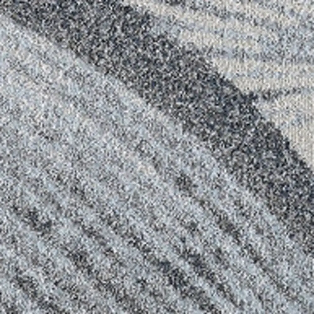 7' X 10' Blue and Gray Abstract Area Rug - Image 4